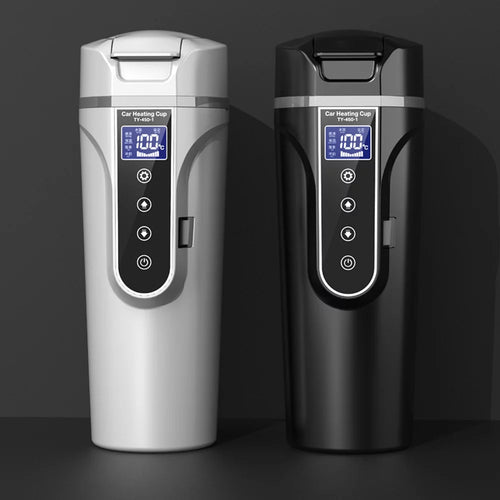 12V 24V Heated Water Cup Electric Kettle LCD Display X7503