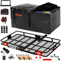 72"x36"x6" Folding Trailer Hitch Cargo Carrier with Waterproof Cargo Bag Z762