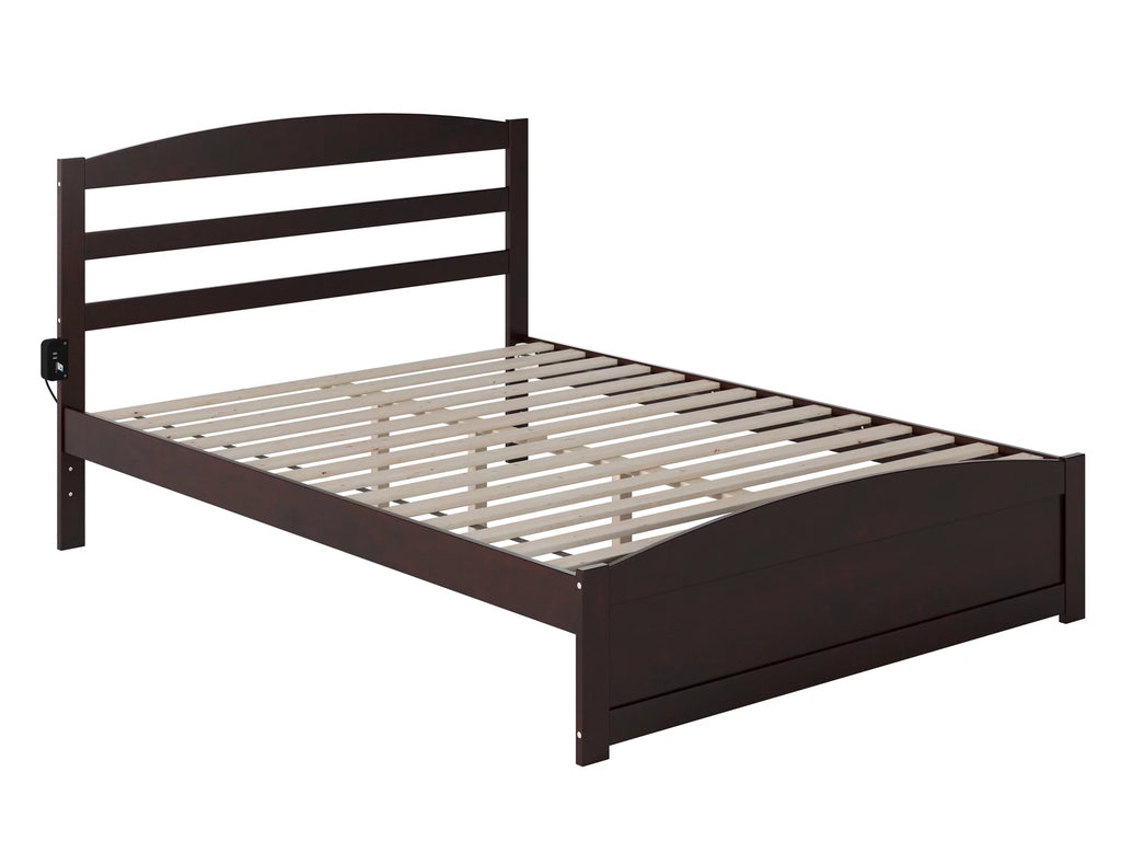 Queen Wood Platform Bed Frame with Headboard and Footboard M11418