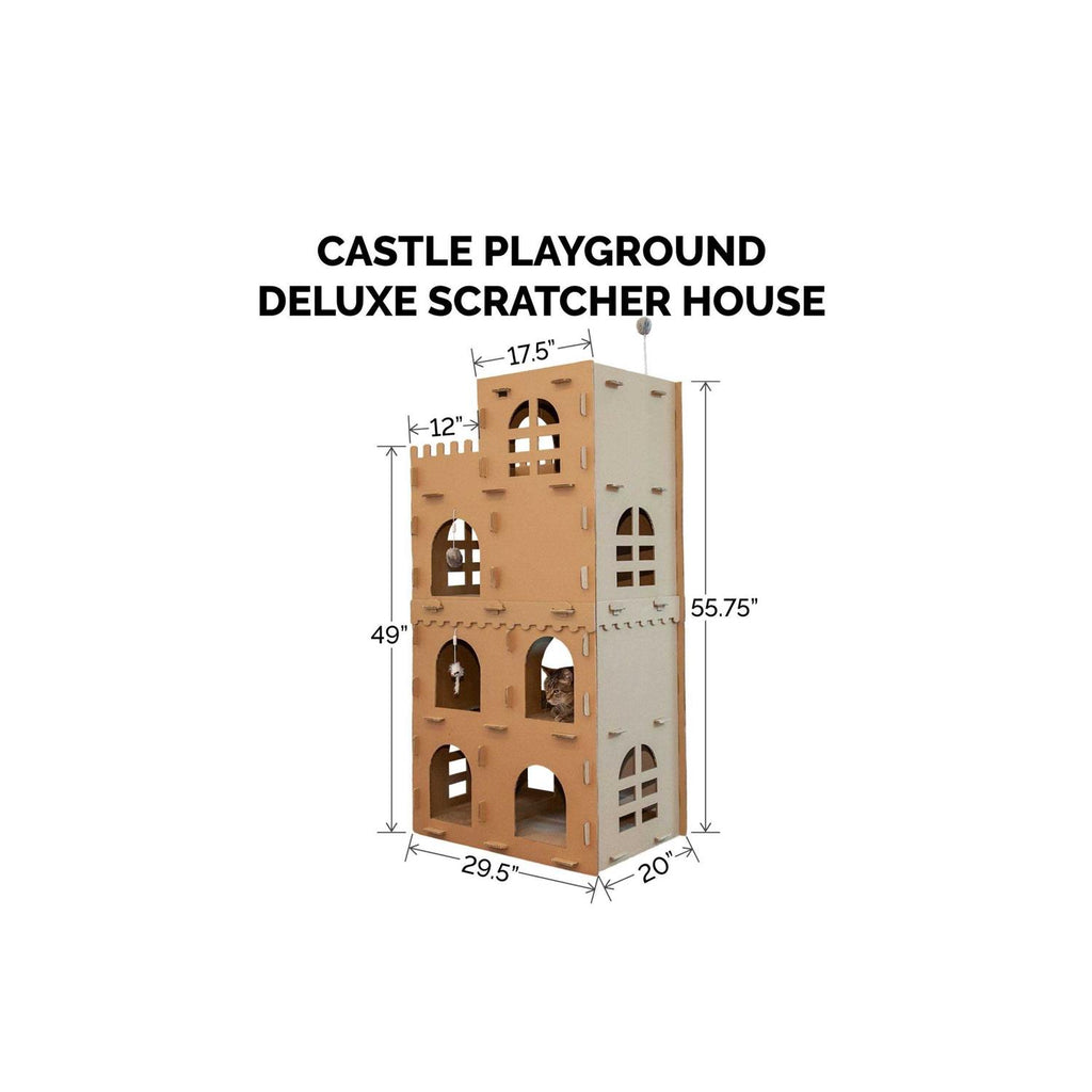 Corrugated Cat Scratcher House with Catnip H516