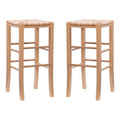 29.15" Traditional Wood Backless Bar Stool V6928