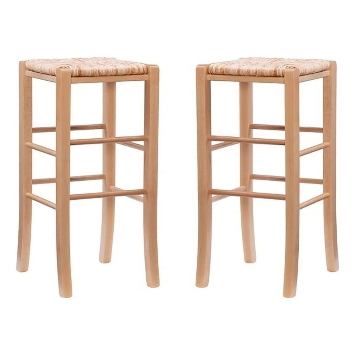 29.15" Traditional Wood Backless Bar Stool V6928
