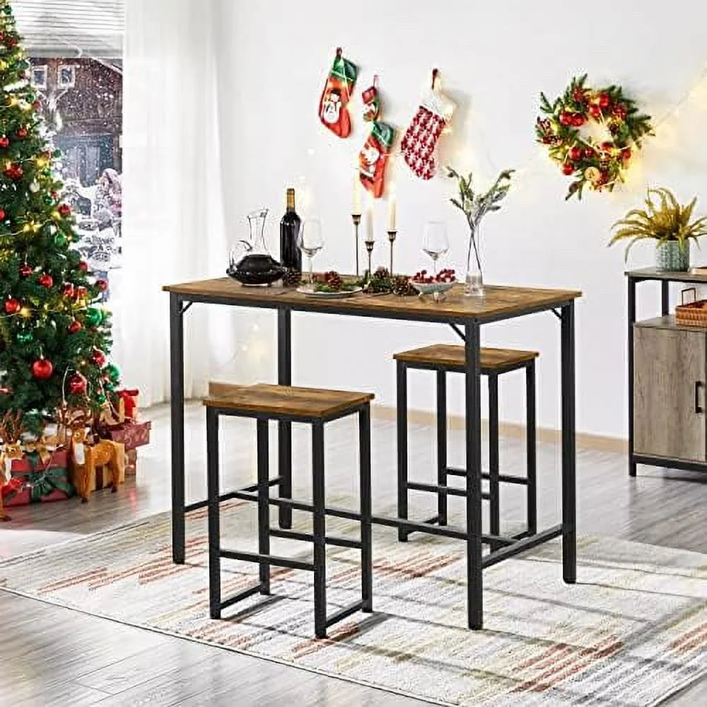 3 Piece Counter Height Table with Stools Set of 2 C30645
