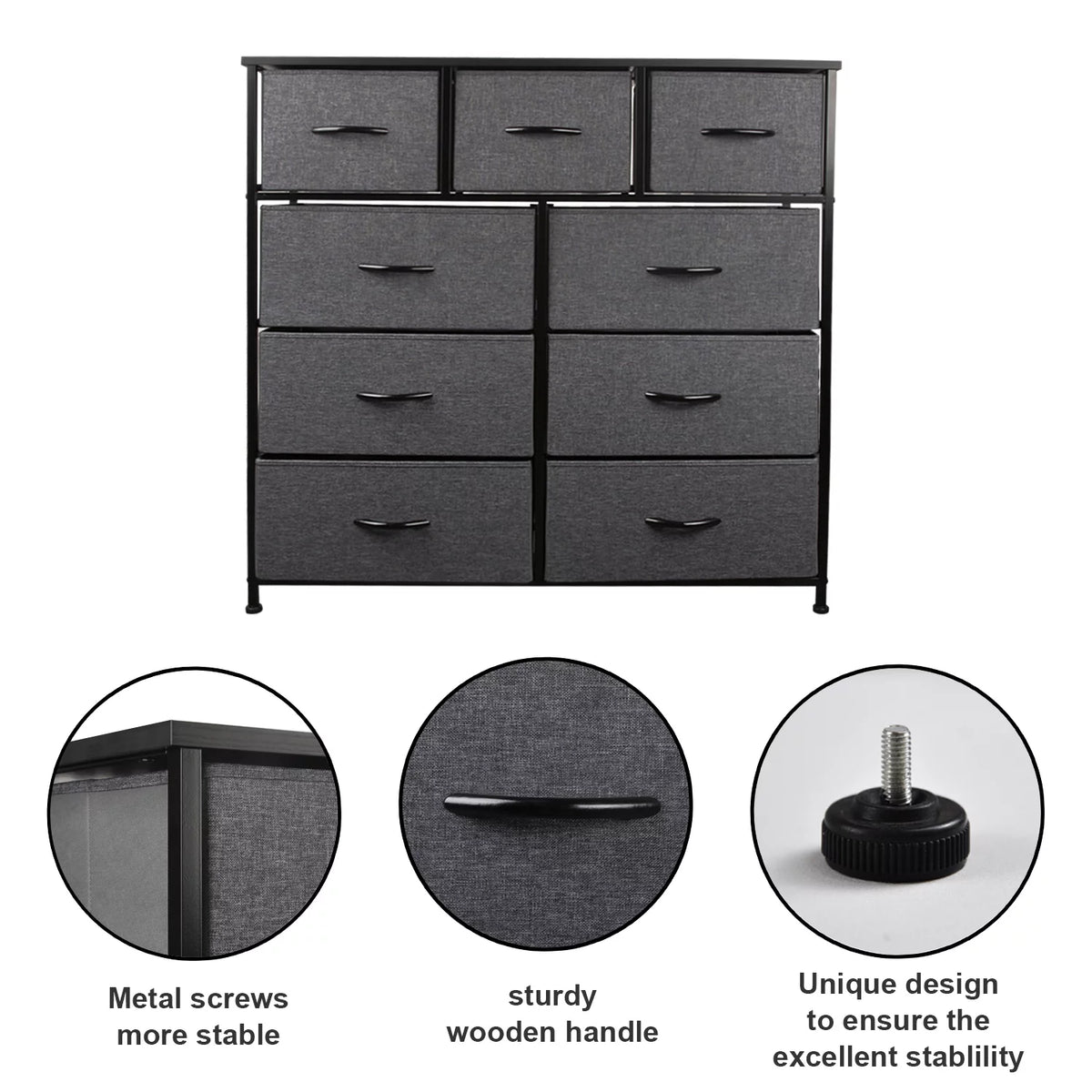 5 Drawer Fabric Dresser Storage Tower K262