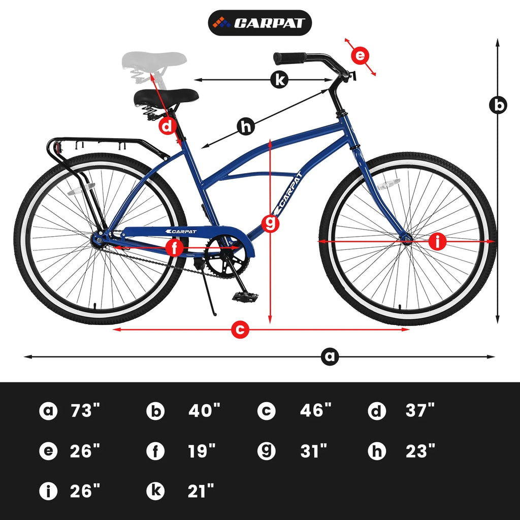 26 inch Blue Cruiser Bike O493223