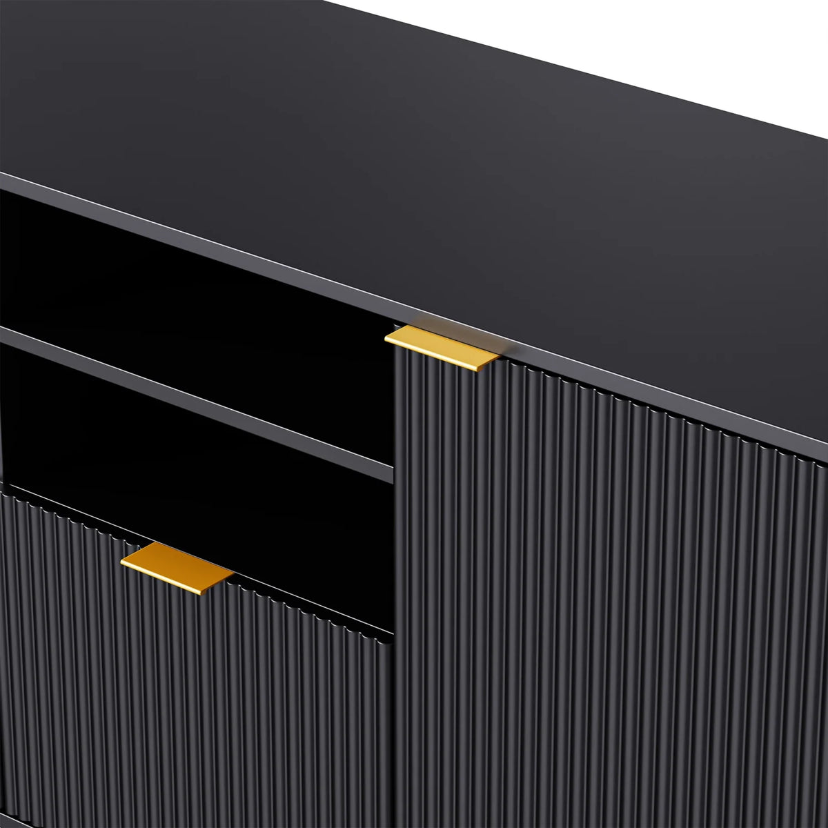 Modern TV Stand with 13 Shelves, 8 Drawers and 2 Cabinets M825