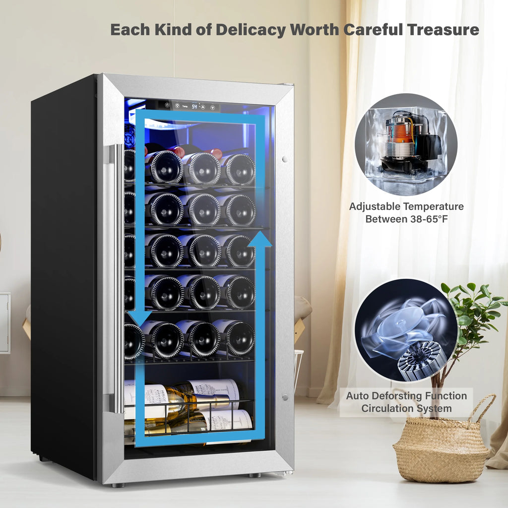 Stainless Steel 27 Bottle Wine Refrigerator X873