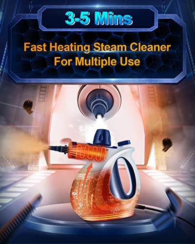 Handheld Pressurized Steam Cleaner with 11-Piece Accessory Set T34049