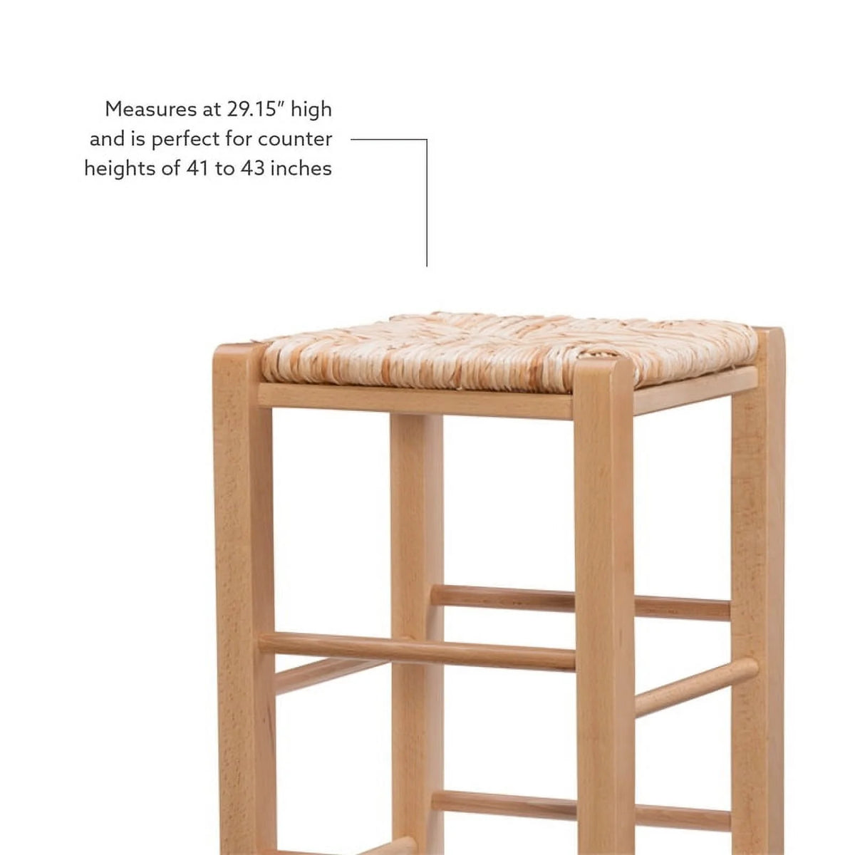 29.15" Traditional Wood Backless Bar Stool V6928