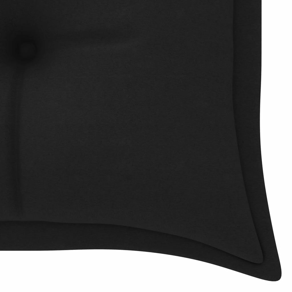 Black Cushion Teak Wood Garden Bench F1332