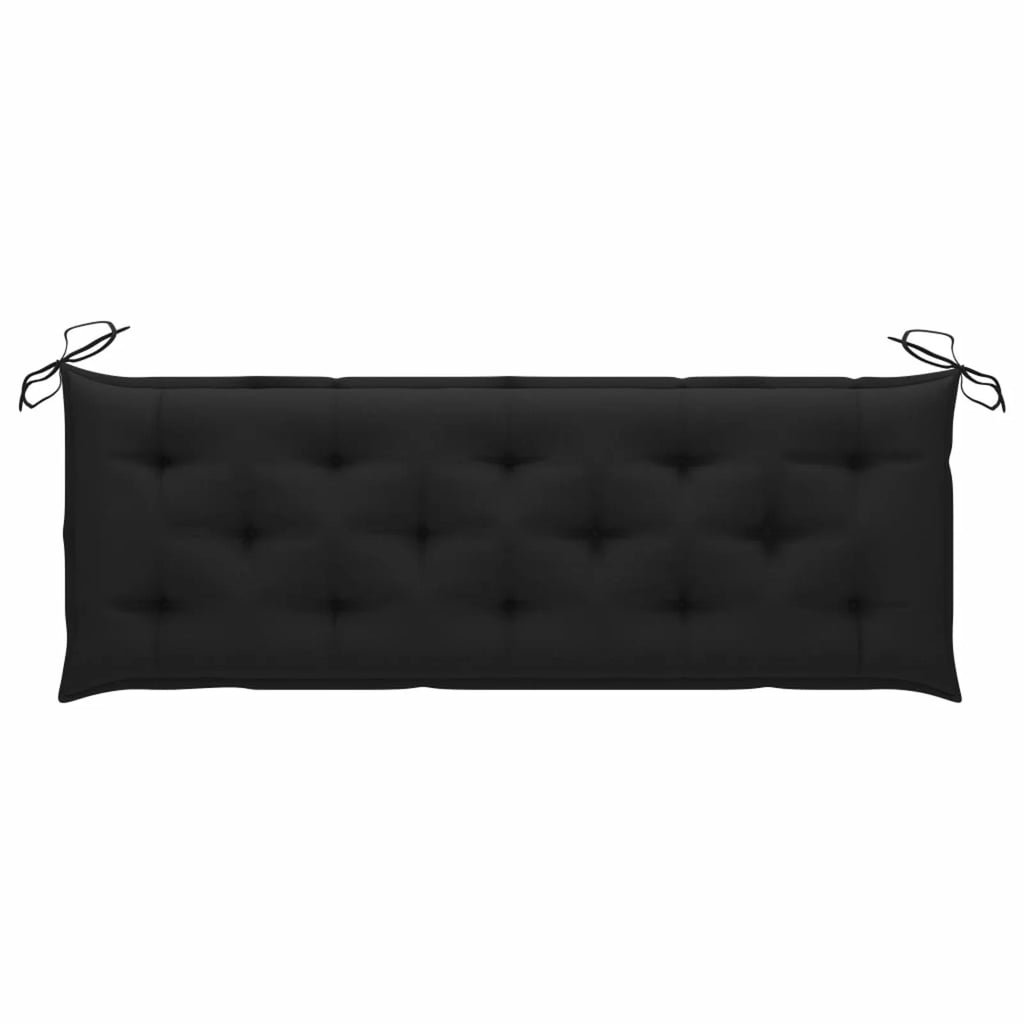 Black Cushion Teak Wood Garden Bench F1332