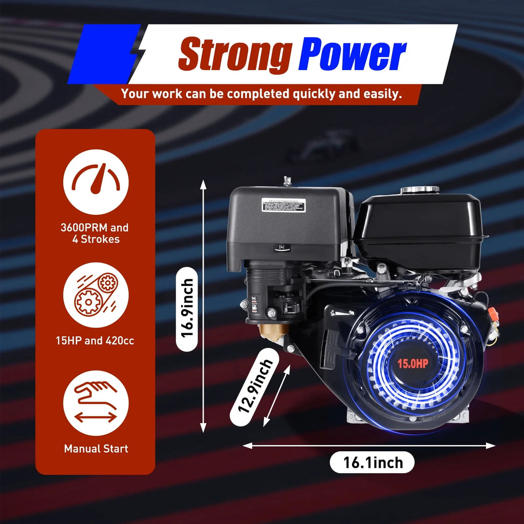 9700 Watt 420CC 15HP Gas Powered Portable Generator A782130