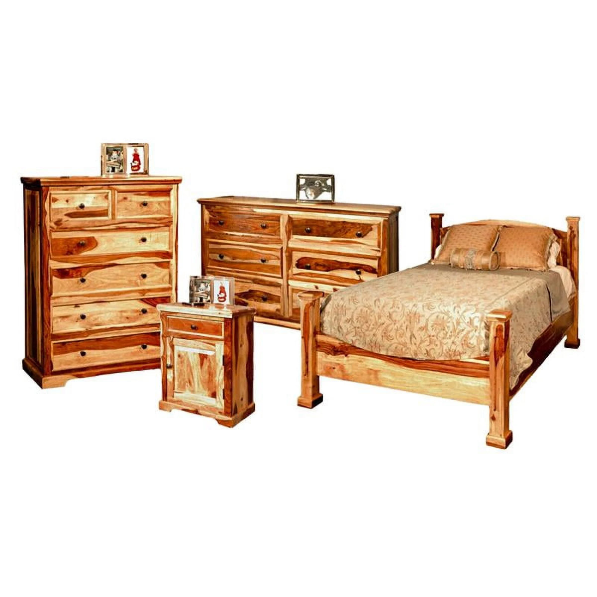 Solid Sheesham Wood Queen Bed J391003