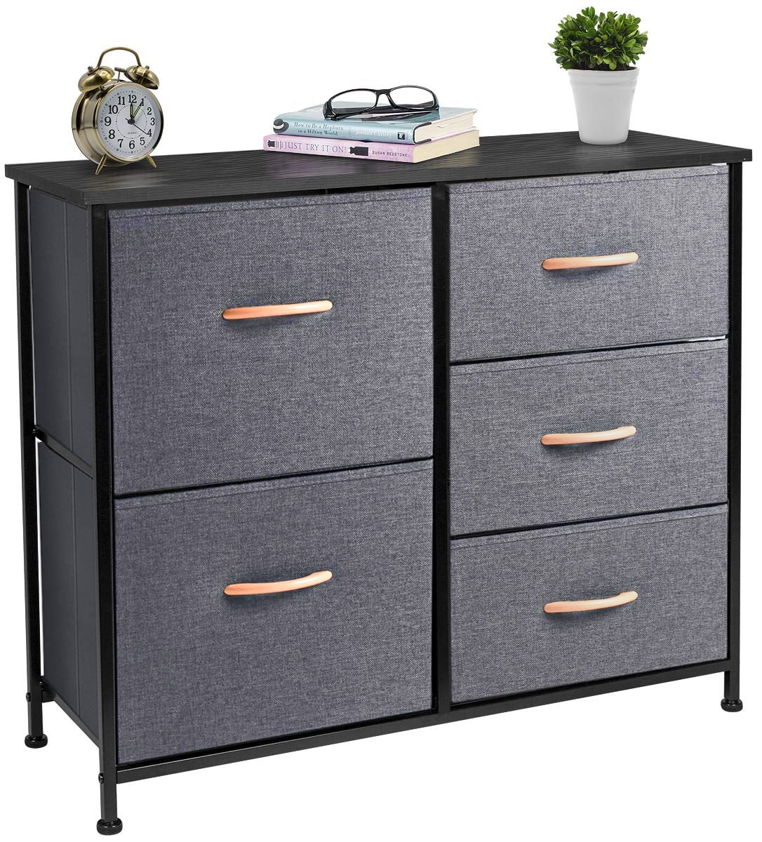5 Drawer Fabric Dresser Storage Tower K262