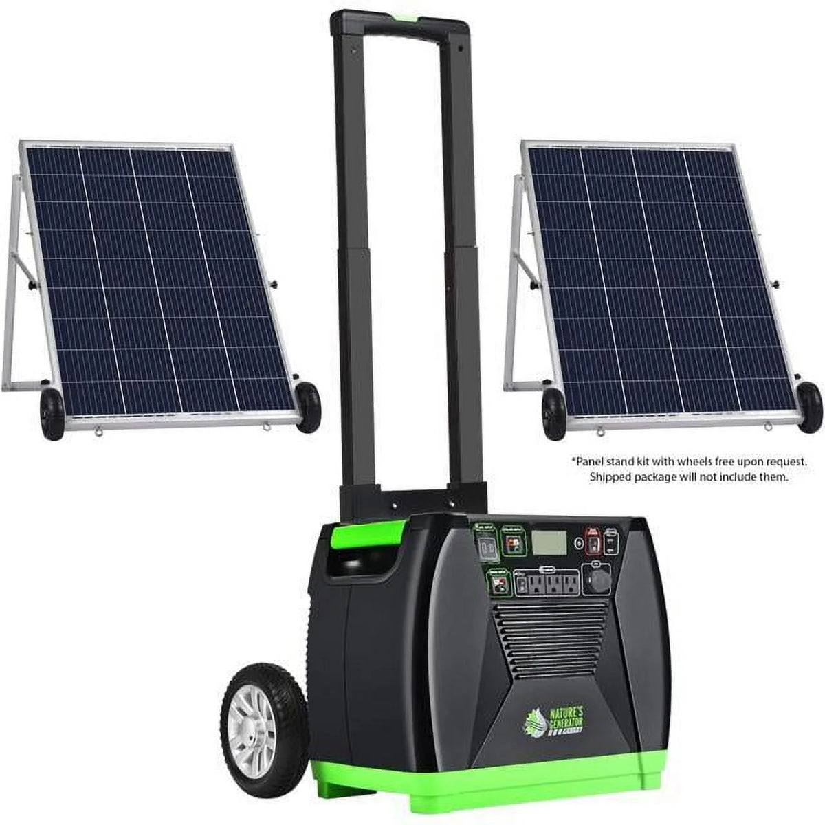 3600W Solar & Wind Powered Pure Sine Wave Off-Grid Generator with 2pcs 100W Solar Panel L483