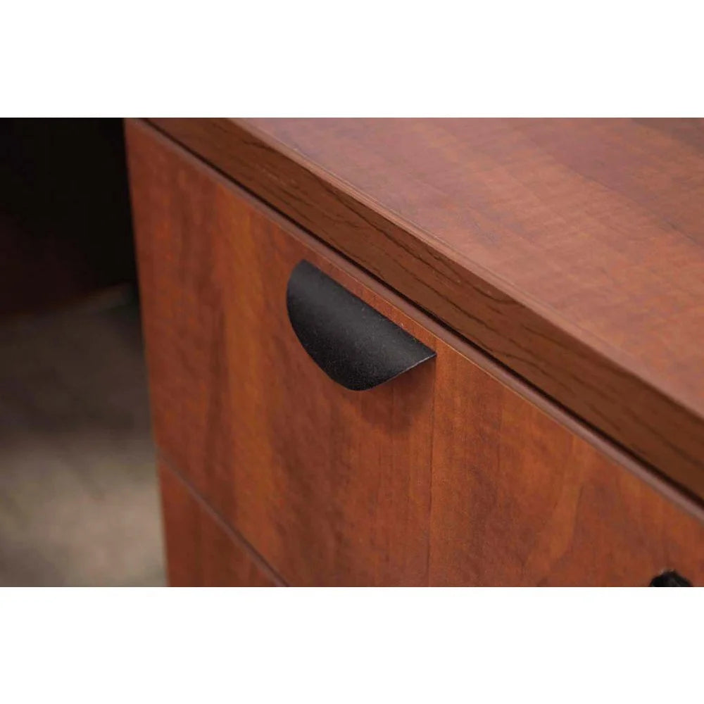 71" Double Pedestal Right Corner Credenza Mahogany M1140