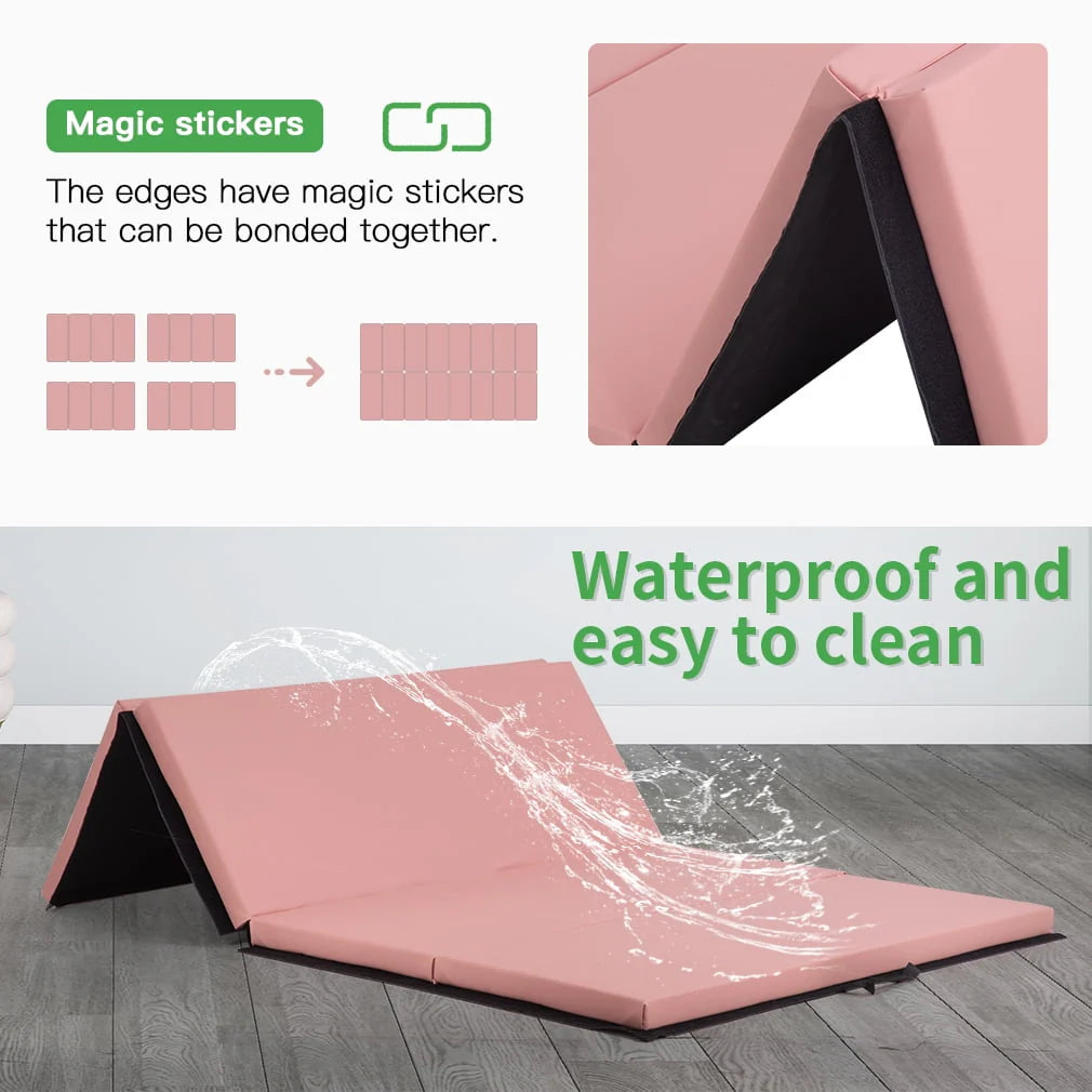 6'x4'x2" Thick 4 Folding Gymnastics Mat Q8271