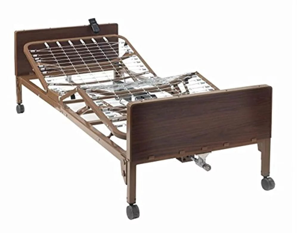 Semi Electric Hospital Bed with Foam Mattress and Full Rails S636