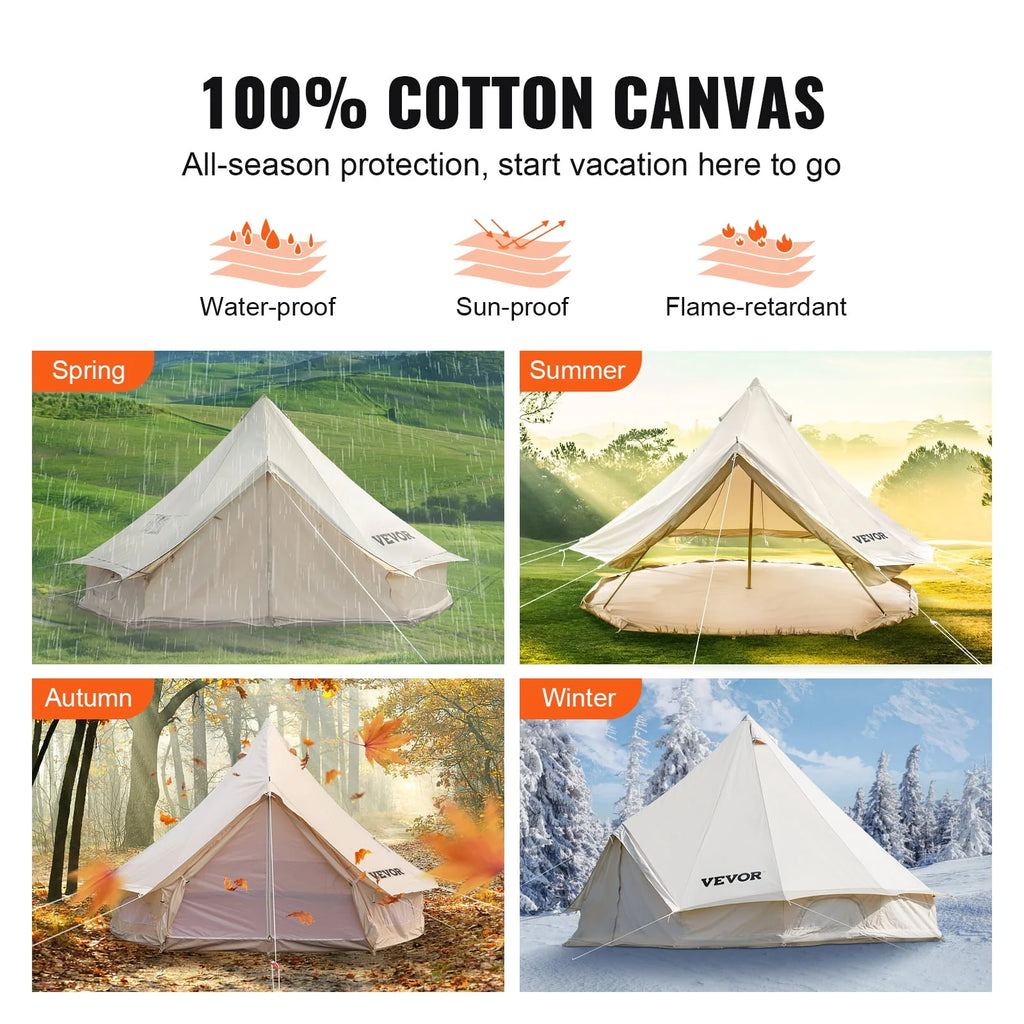 Cotton Canvas Waterproof Bell Tent H933763