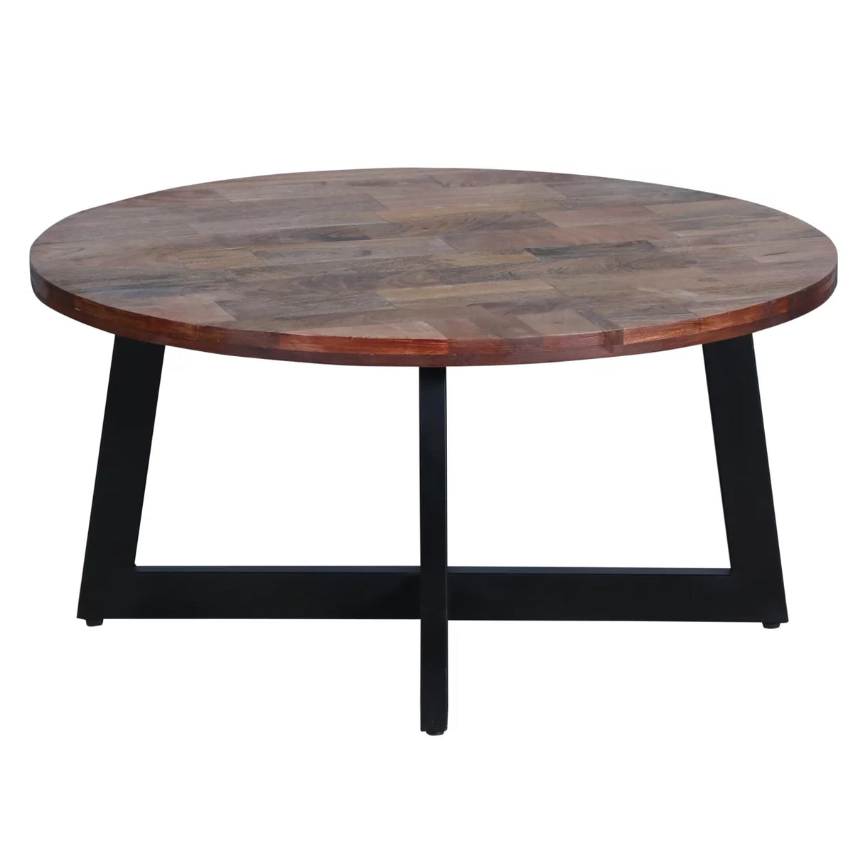 31 Inch Round Mango Wood Coffee Table V1005