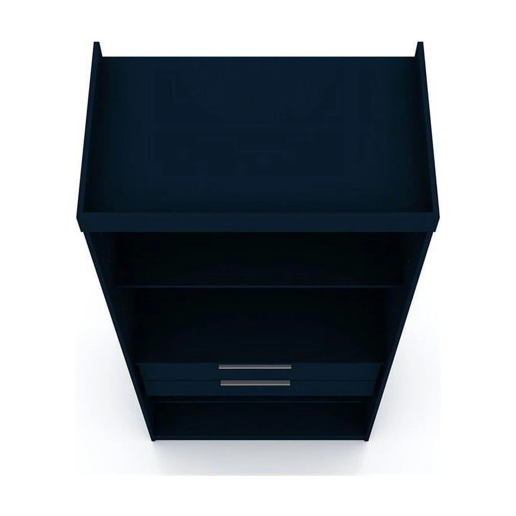 Blue Wood Sectional Corner Wardrobe Closet W324