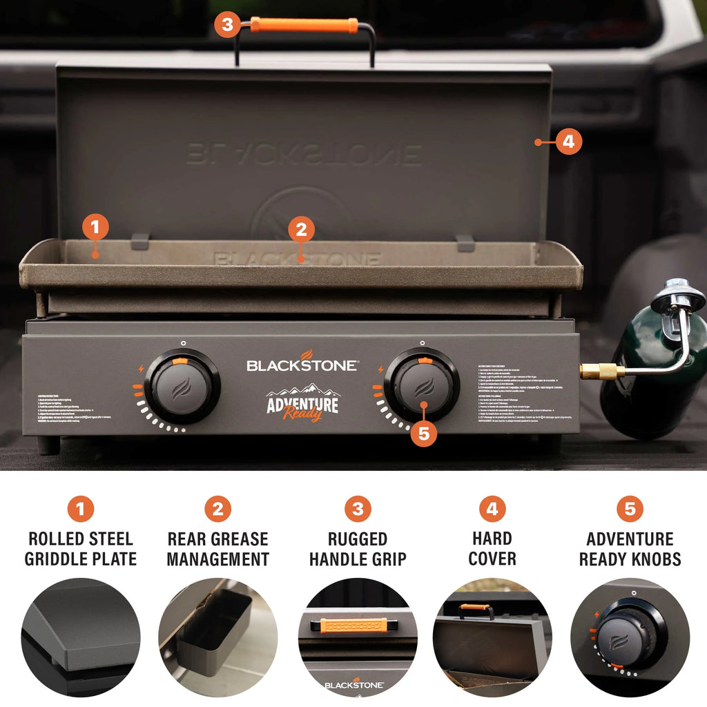 2-Burner 22 Propane Griddle with Hard Cover S396118