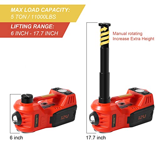 5 Ton Electric Hydraulic Car Jack Kit with LED Light N5381