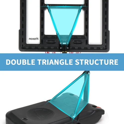 8ft-10ft Portable Basketball Hoop System with Wheels N137
