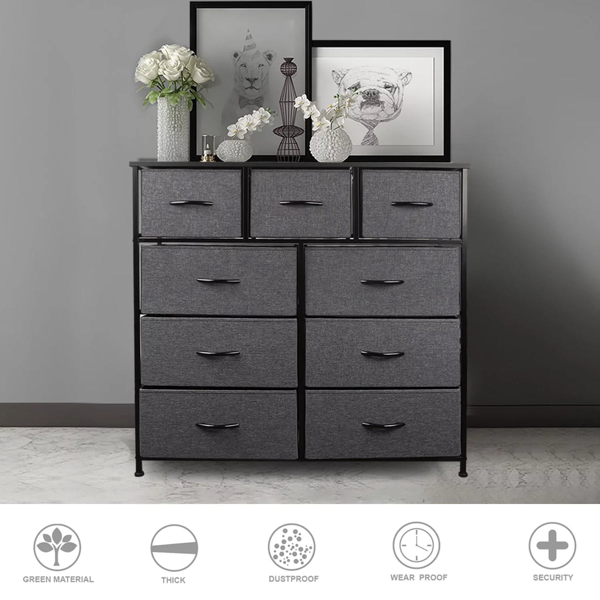 5 Drawer Fabric Dresser Storage Tower K262