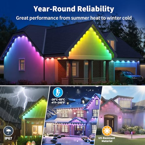 200FT Outdoor Lights with 100 LEDs, IP67 Waterproof T191917