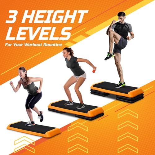 43'' Adjustable Aerobic Step Platform with 4 Stackable Risers Z147