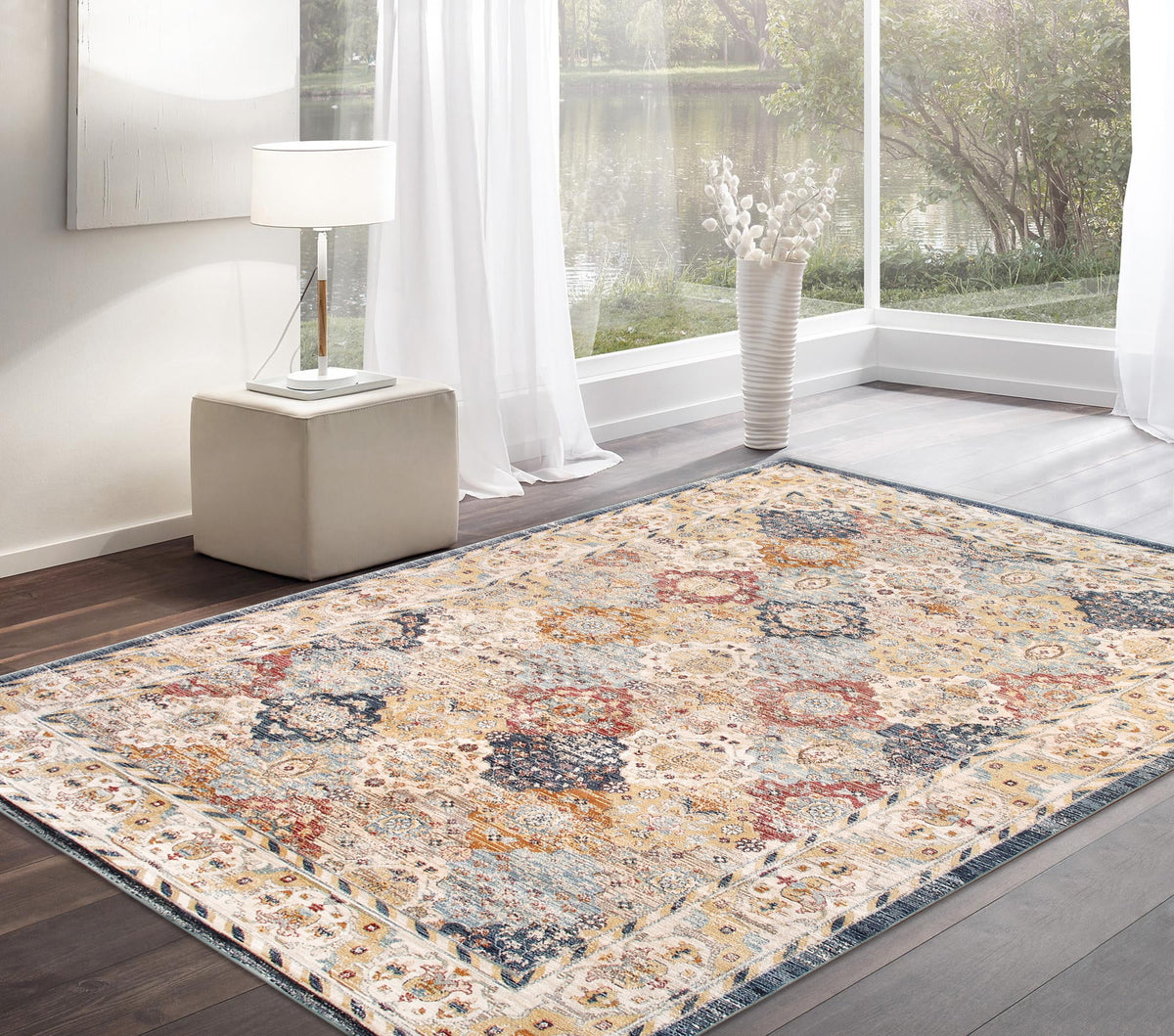 Beige Power Loom Area Rug Q822