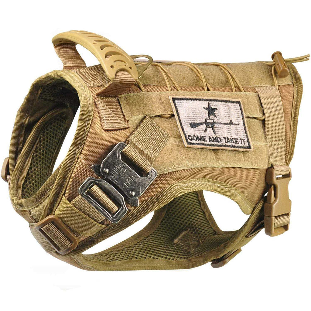 Tactical Service Dog Vest Harness with Rubber Handle & Metal A19230