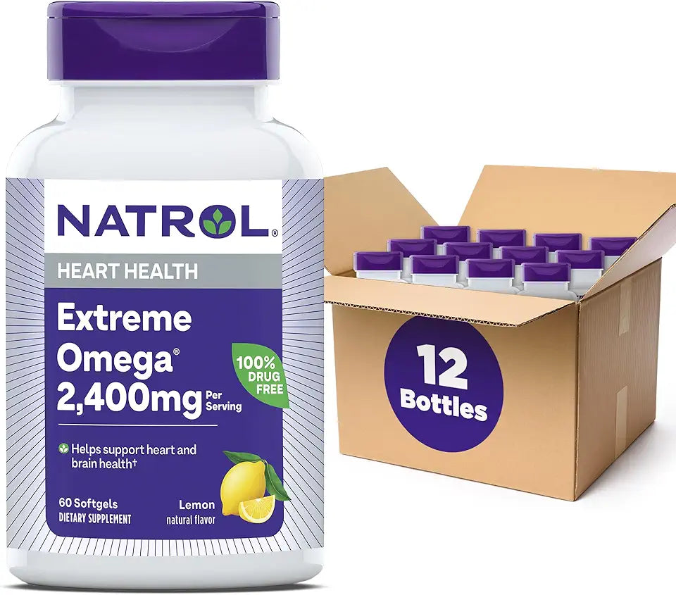 Omega-3 Lemon 60-Count Pack of 12 W9047