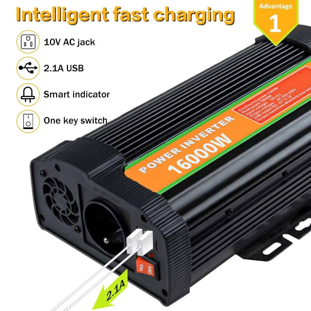 16000 Watts Power Inverter Converter DC 12V to AC 110V U569220
