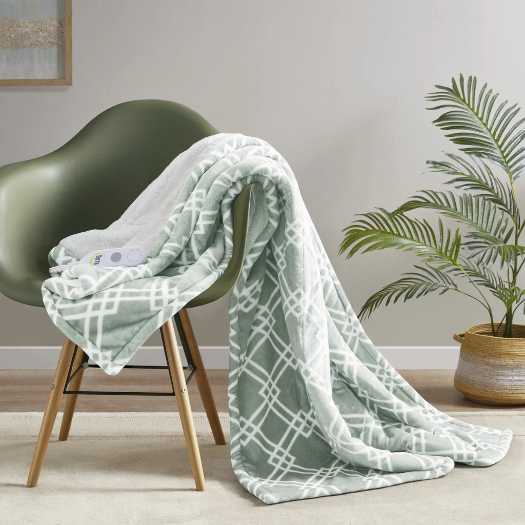 Ultra Soft Plush Electric Heated Throw Blanket 50"x 60" Z9143