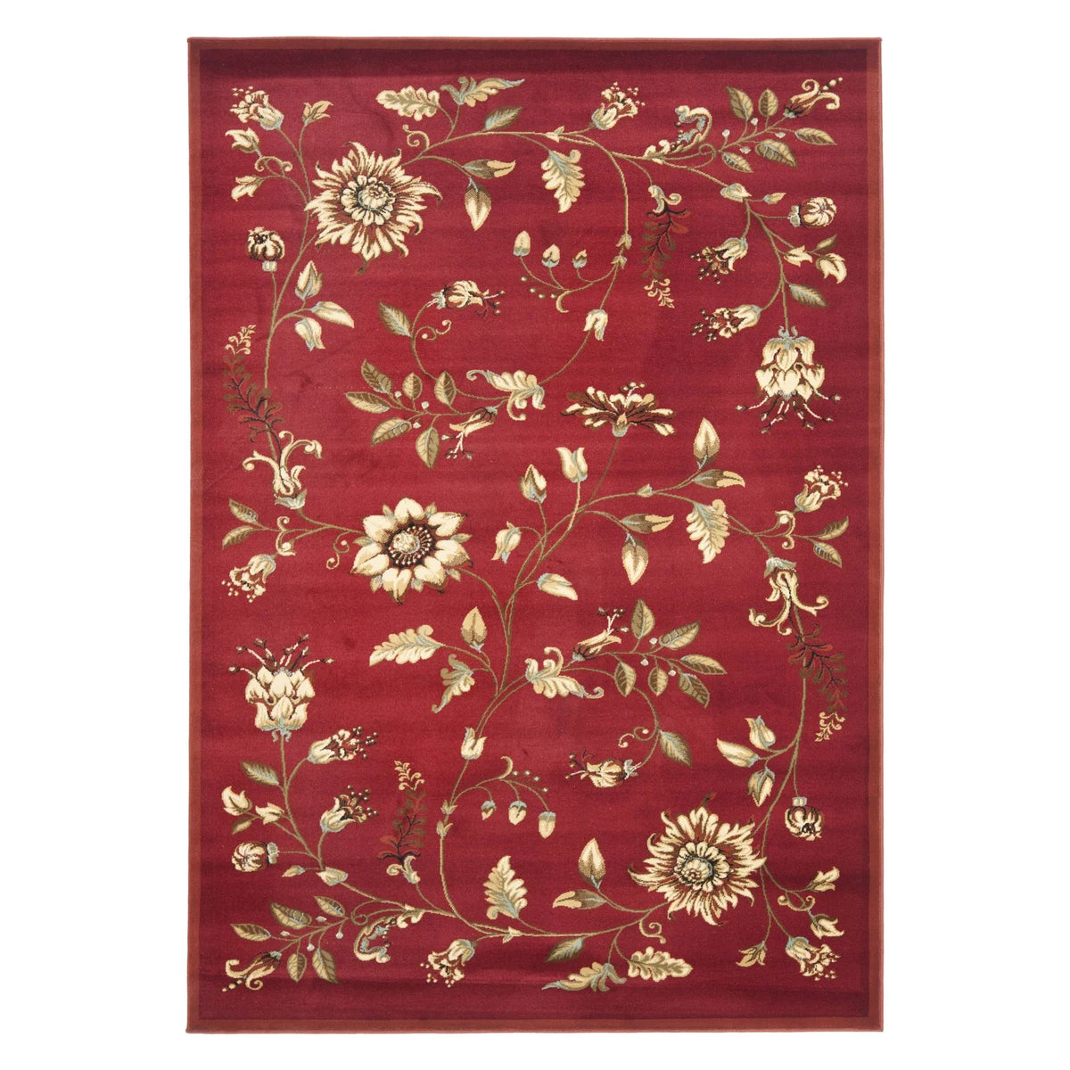Red Multi Floral Border Area Rug 8'9" x 12' X42511