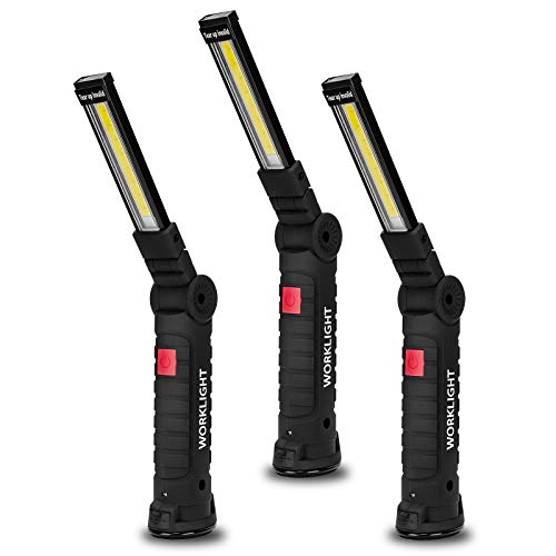 2 Pack Rechargeable LED Work Lights with Magnetic Base M950128
