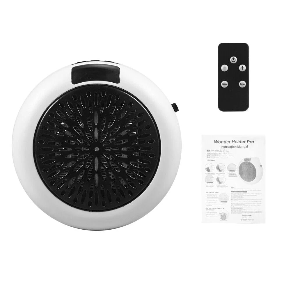 900W Plug-in Electric Heater Fan with Remote Timer R866909