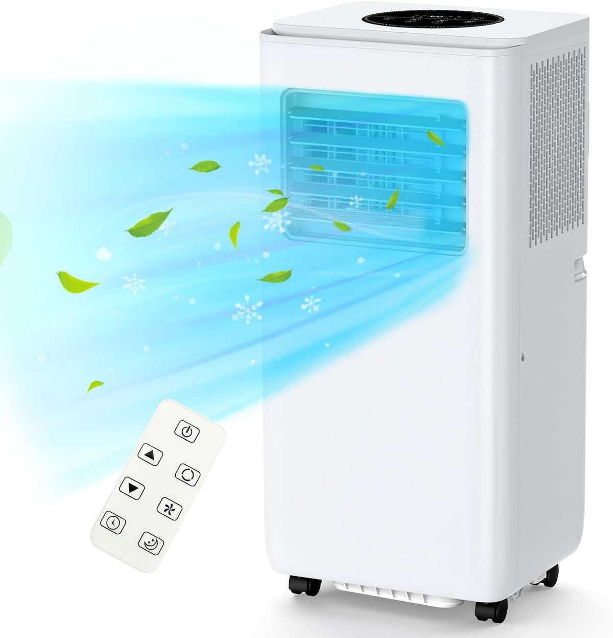 8,000 BTU Portable Air Conditioner with Dehumidifier and Fan Modes, White O6977