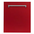 24 in. Compact Dishwasher with 2 Racks in Red Gloss F316804