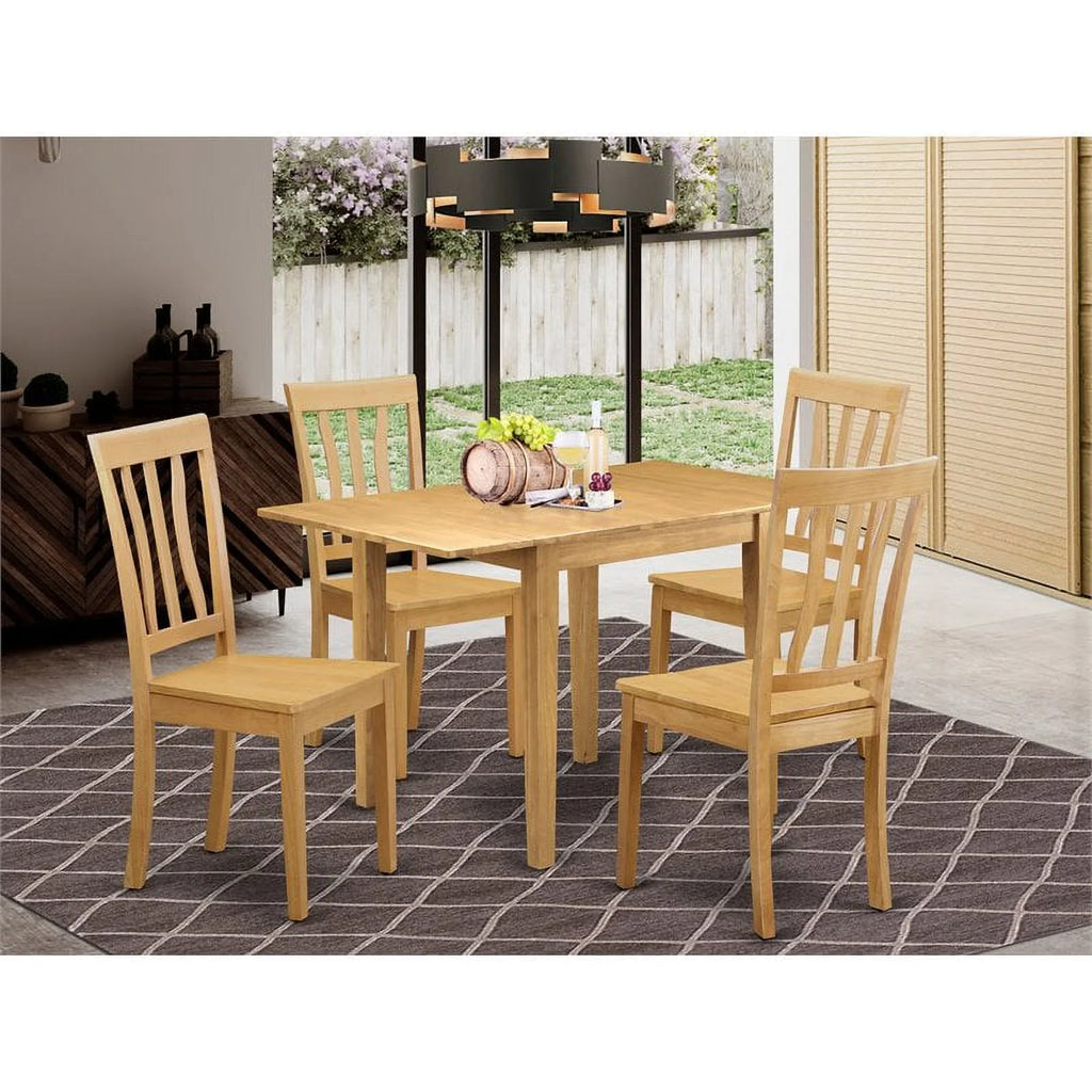 5-piece Oak Wood Dining Room Set X23031
