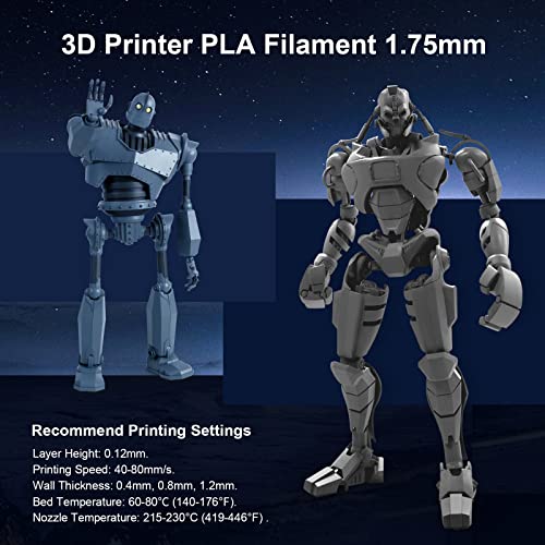 250g PLA Filament 1.75mm 8 Rolls Multicolor Y24091