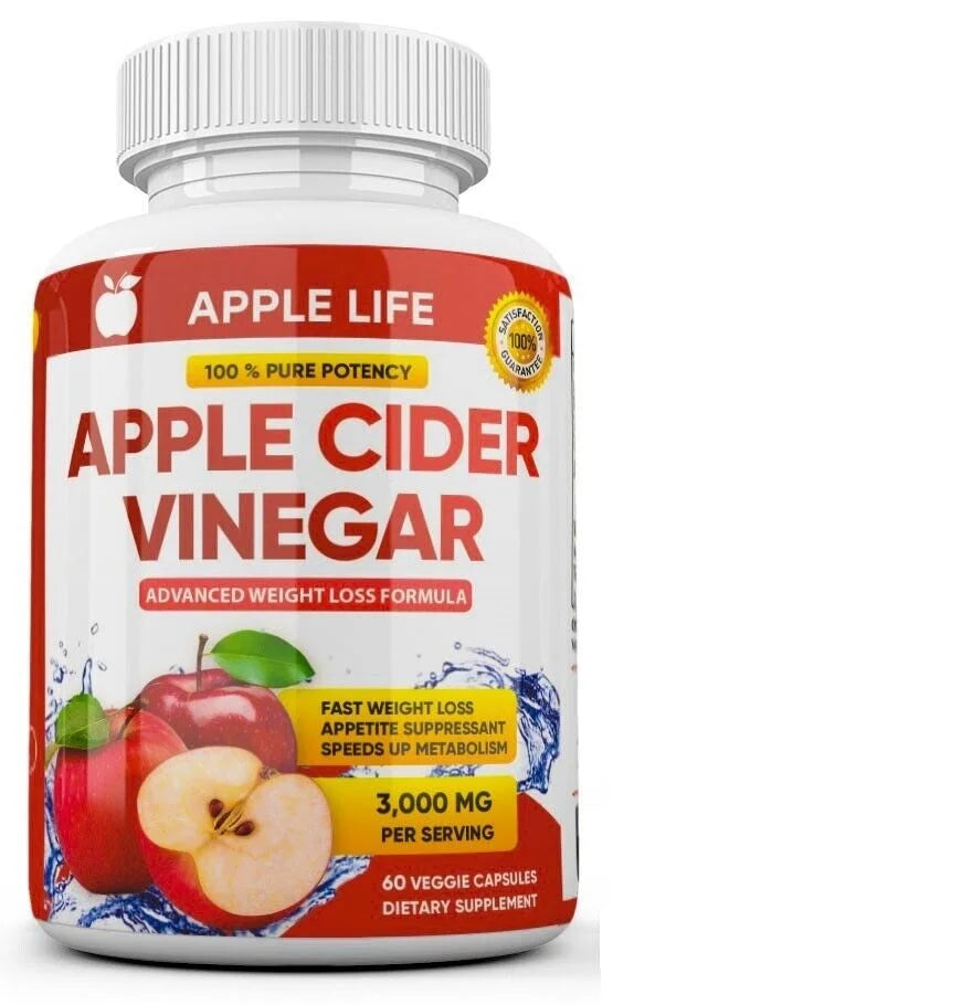 Apple Cider Vinegar 3000mg 60 Capsules 3 Pack Y92783