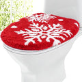 Red White Snowflake Toilet Seat Cover T5522