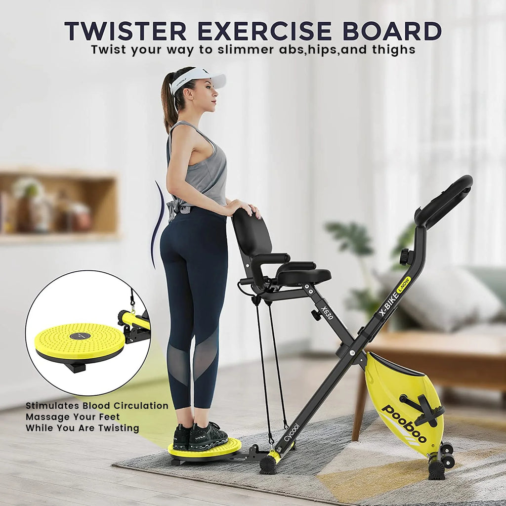 4in1 Folding Exercise Bike Stationary Magnetic H73854