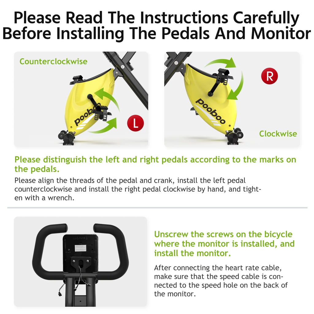 4in1 Folding Exercise Bike Stationary Magnetic H73854