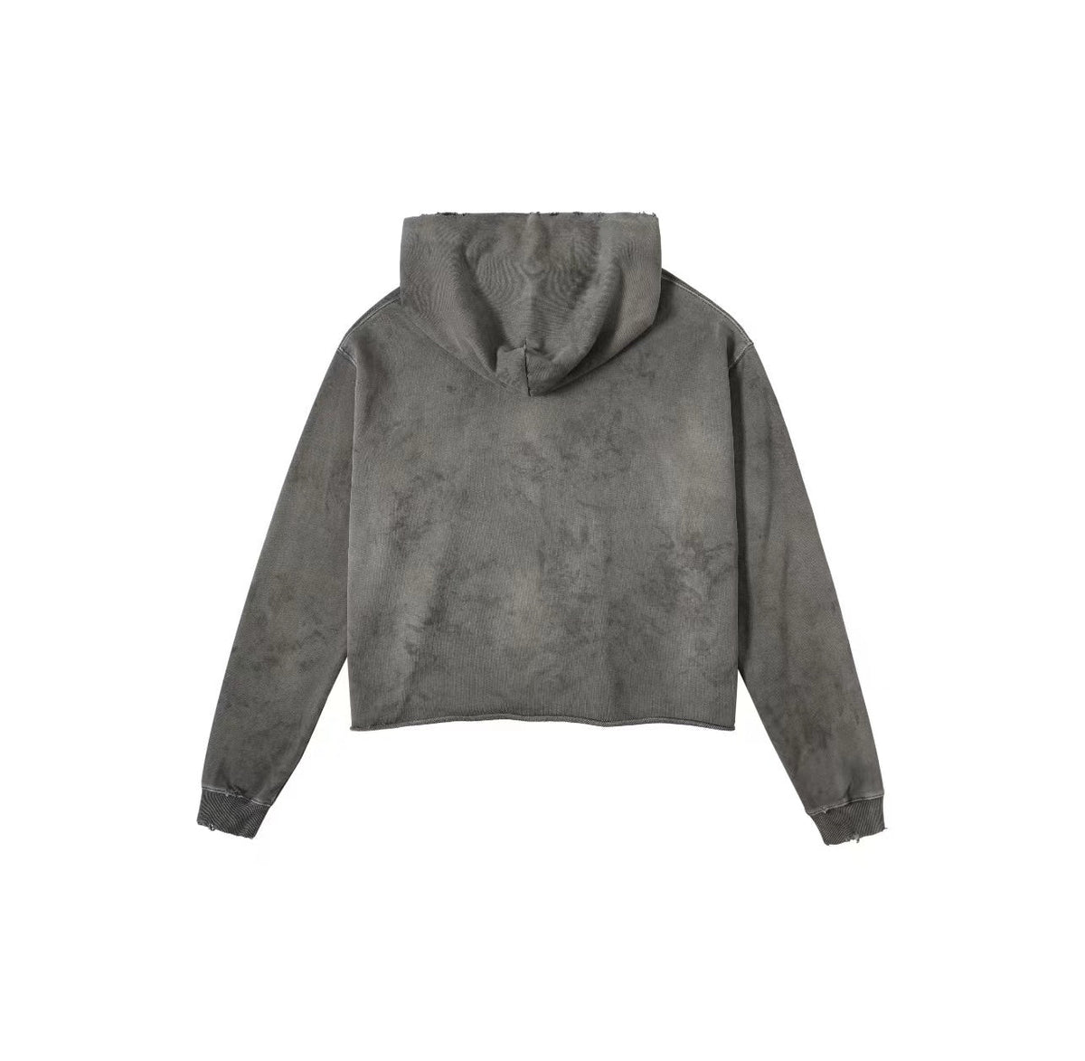 SSSAINT LOUIS Cropped Distressed Hoodie
