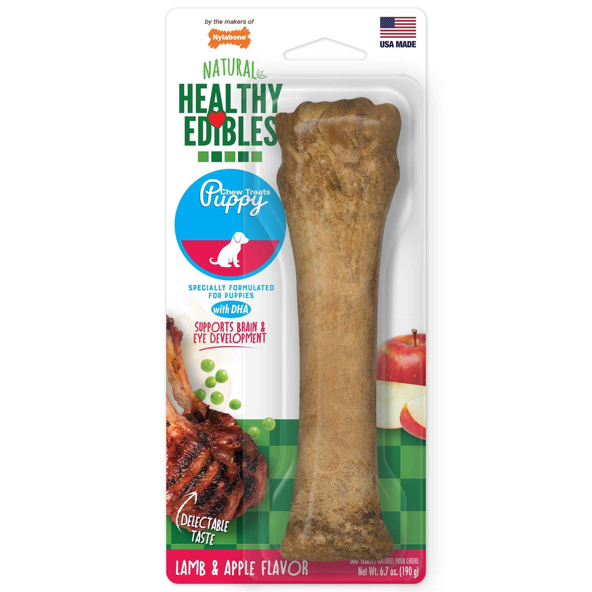 Natural Long Lasting Dog Chew Treats Lamb Apple Y2627